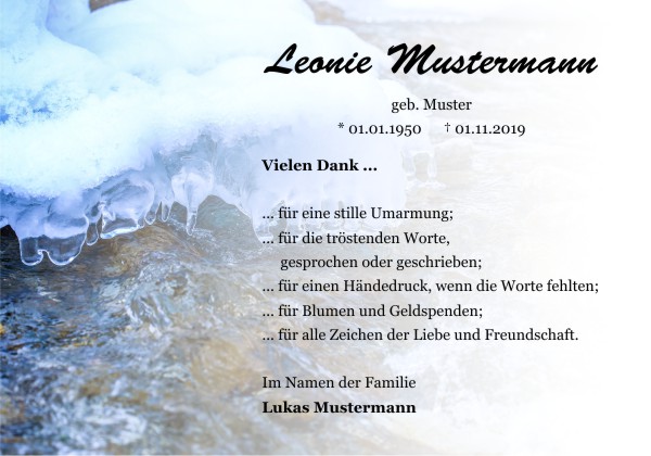  Danksagungskarten Trauer