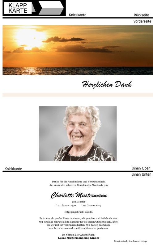 Danksagungskarten Trauer Danksagungskarten Trauer