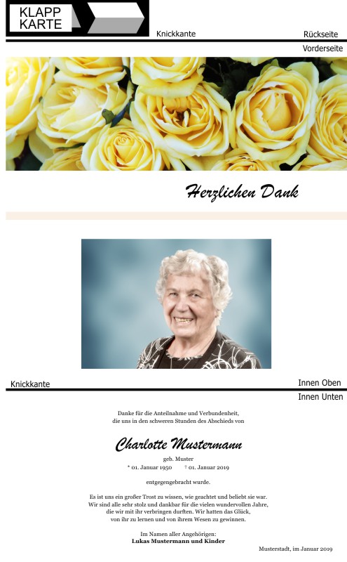 Danksagungskarten Trauer Danksagungskarten Trauer