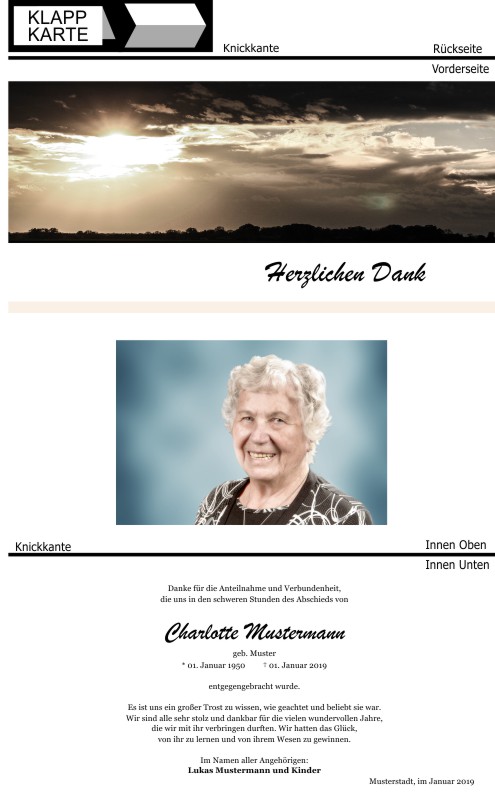 Danksagungskarten Trauer Danksagungskarten Trauer