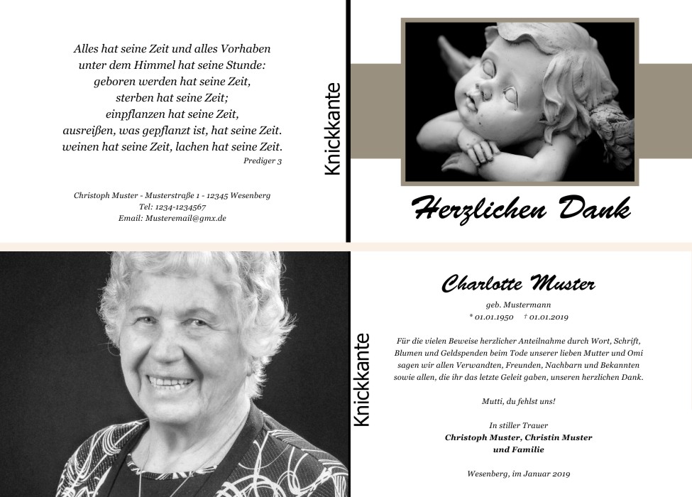 Danksagungskarten Trauer Danksagungskarten Trauer
