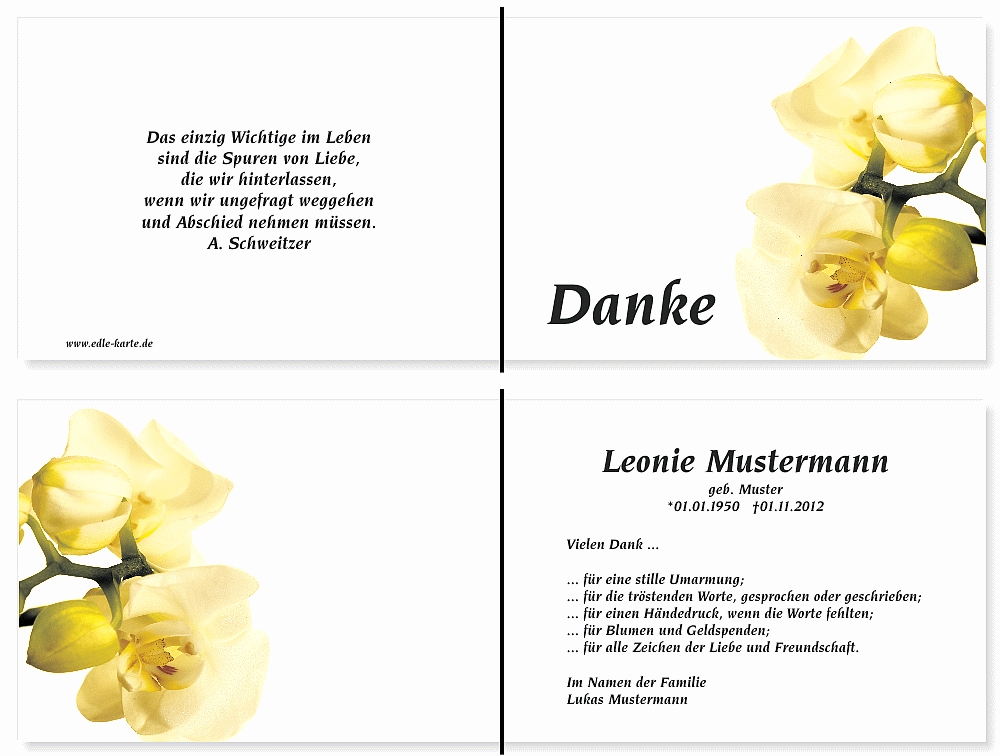 Danksagungskarten Trauer Danksagungskarten Trauer