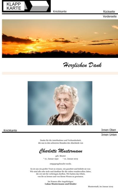 Sonnenuntergang, sonnenaufgang, Sonnenschein, Sonnenlicht. Panorama Trauerkarten bei Sterbefall, Todesfall, Beerdigung und Trauerfall